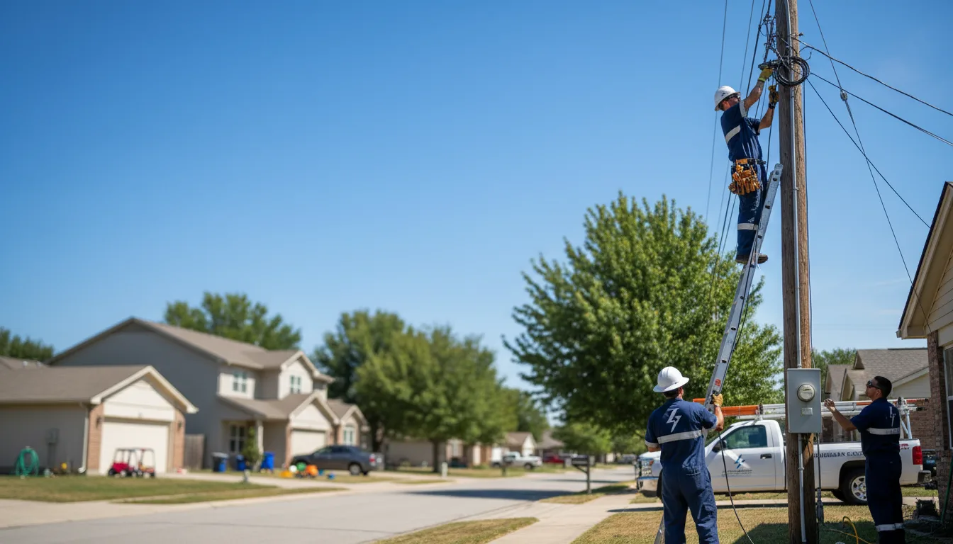 Residential electrician providing installation services in De Soto, IL